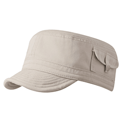 military cap with pocket